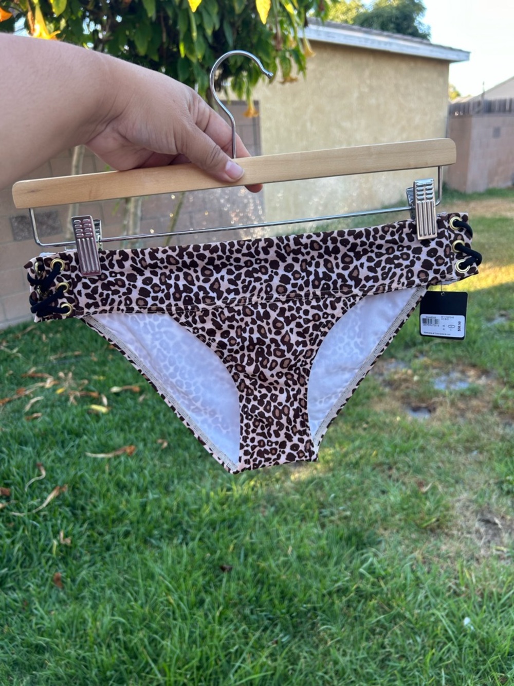 Victoria's Secret Leopard Print Bikini Bottoms - Brown & Tan